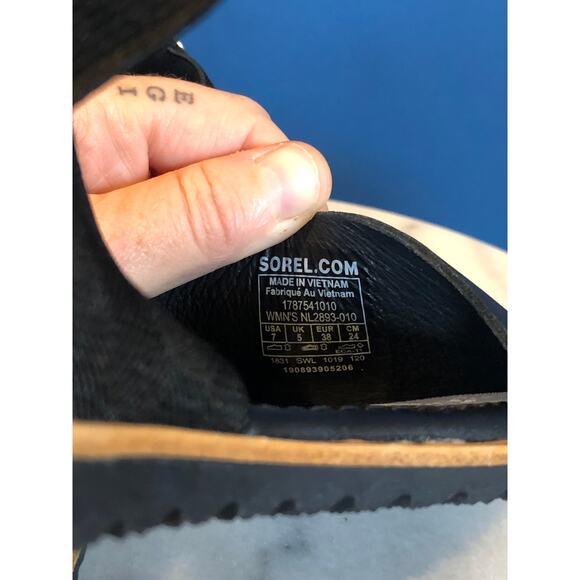 SOREL!!! Ella III Ankle Strap Black - Size 7 - Picture 7 of 7